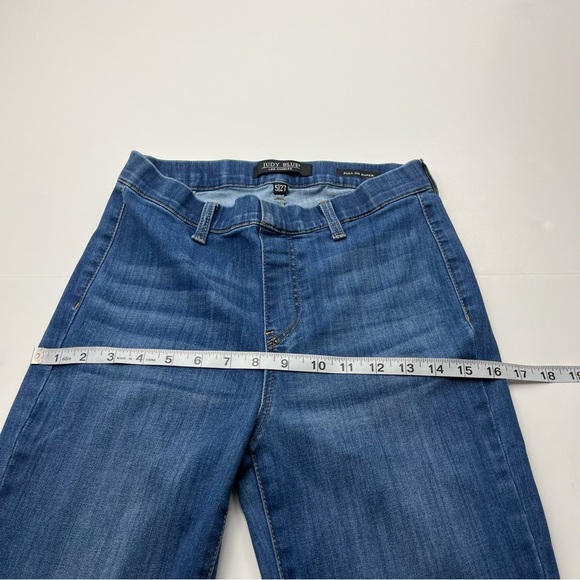 Judy Blue Pull On Super Flare Jeans Pant Womens Size 5 / 27 Blue Stretch Pockets - Picture 7 of 13
